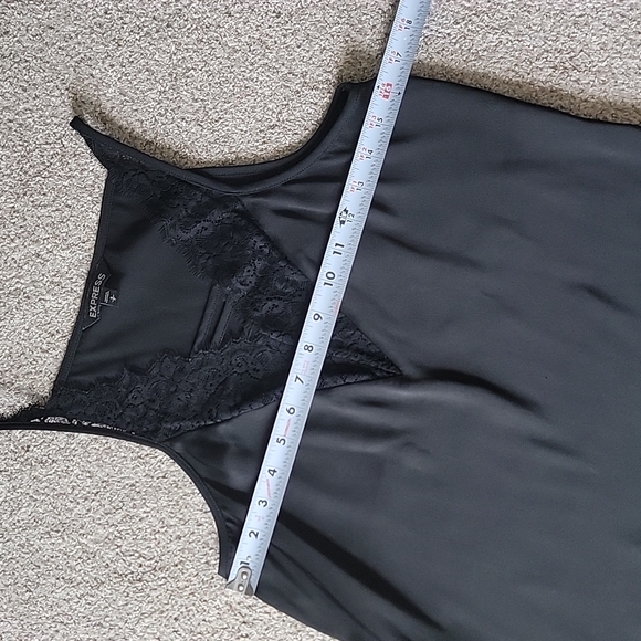 Express black satin lace tank top size small - Picture 4 of 7